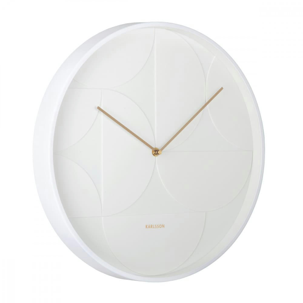 ECHELON CIRCULAR - Horloge murale d40cm métal blanc