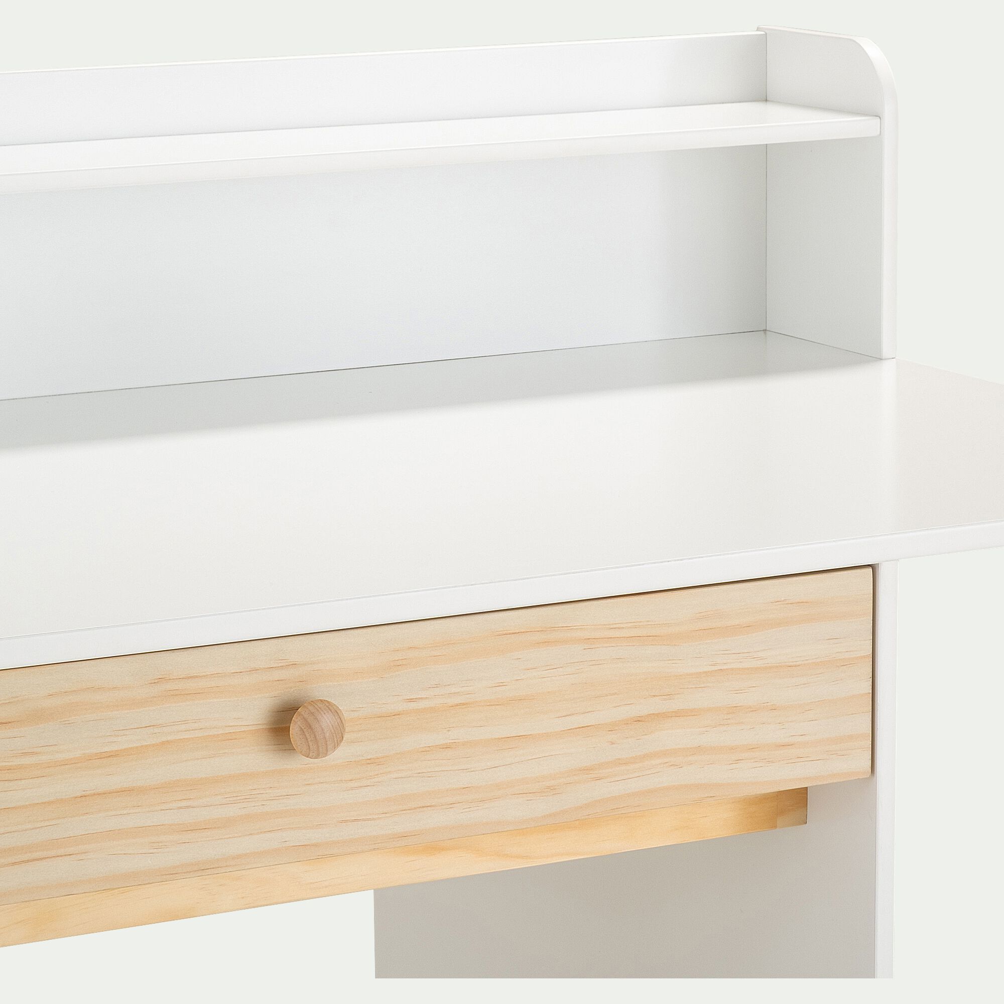 DIEGO - Bureau enfant avec rangement en bois - blanc