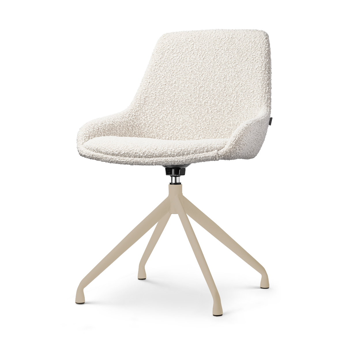 Nolon Nola-Isa draaibare eetkamerstoel bouclé beige beige onderstel