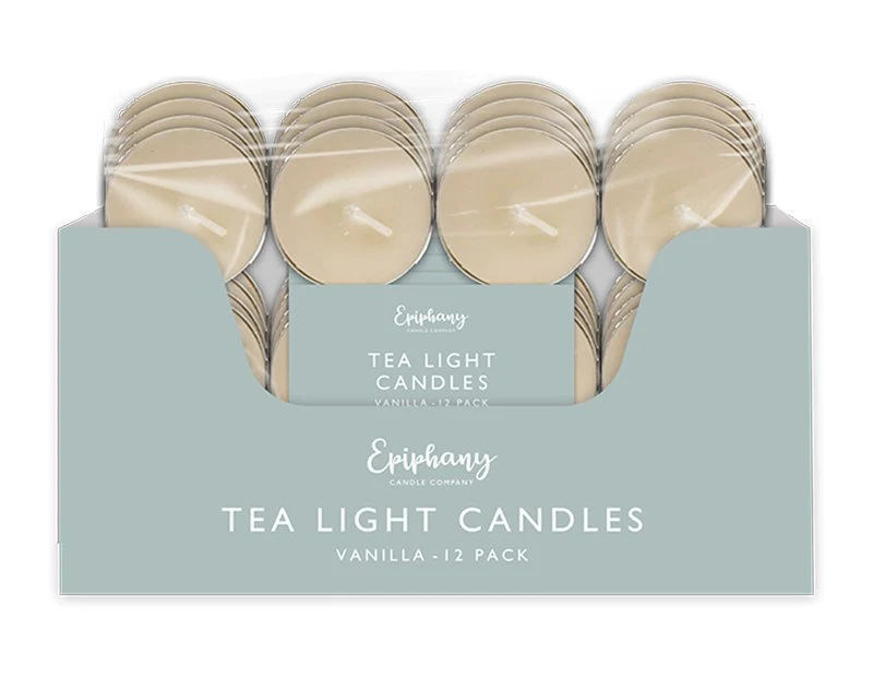 Epiphany Vanilla Tea Light Candles 12 Pk
