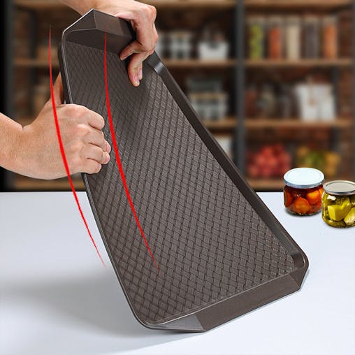 SOGA 10X Coffee Rectangular Plastic Serving Trays