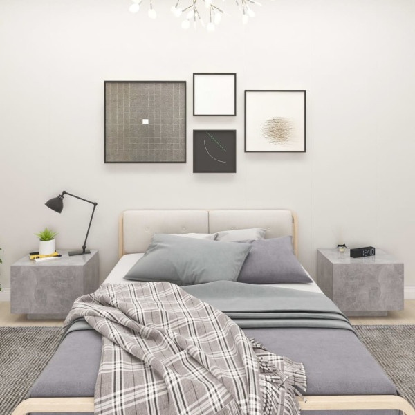 Szafka Nocna Stolik Komoda Szara Do Sypialni Pokoju Salonu 100x35x40 cm