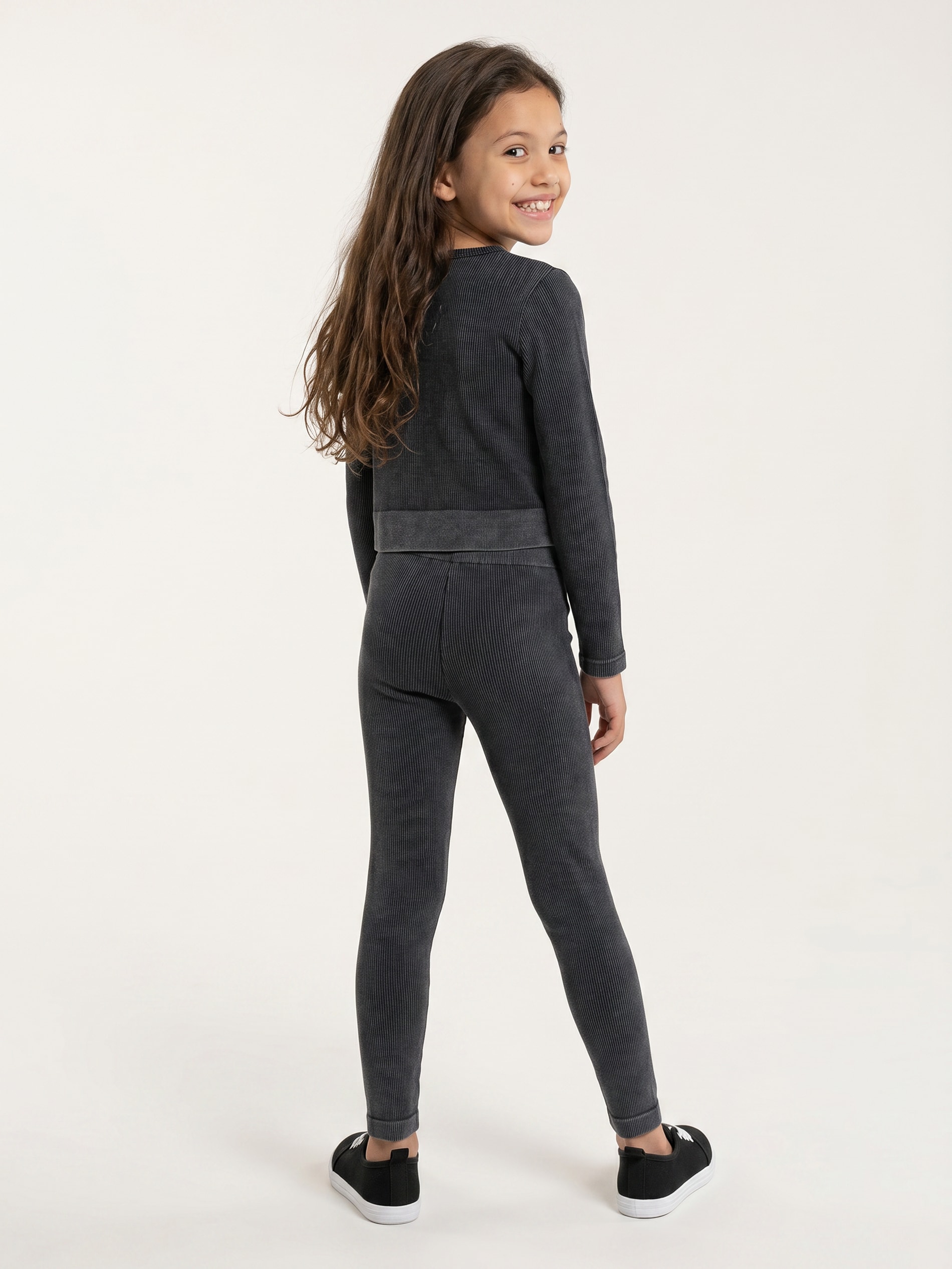 Prążkowane legginsy Active