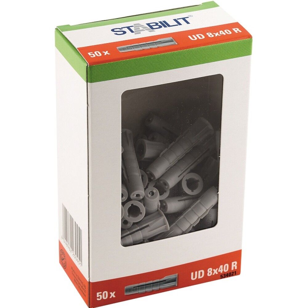UNIVERSALPLUGG STABILIT UD R 8X40MM 50-PAKK