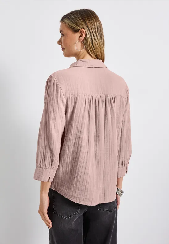Musselin Hemdbluse