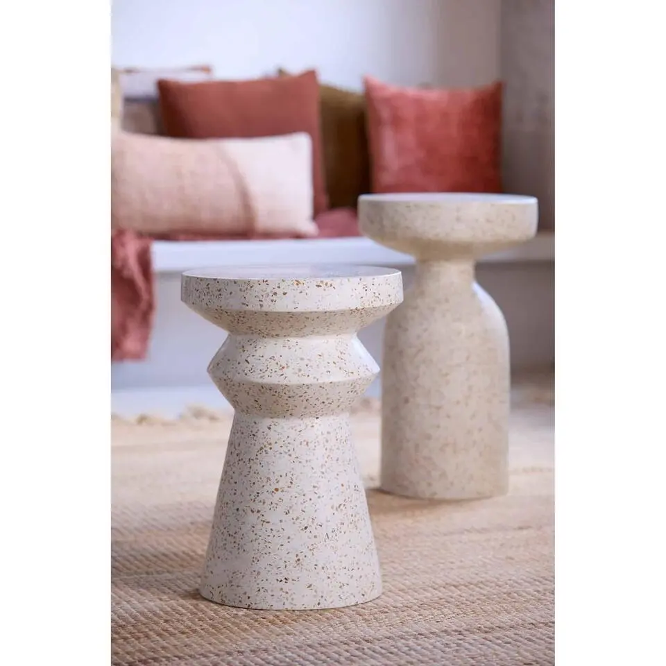 Bijzettafel Sella - Wit - &Oslash;32x47cm