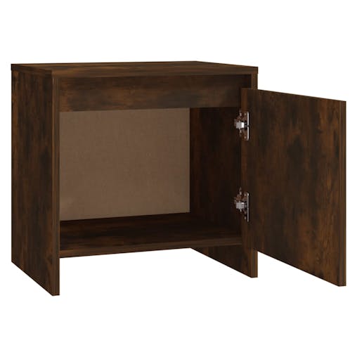 NNEVL Bedside Cabinet Smoked Oak 45x34x44.5 cm Chipboard