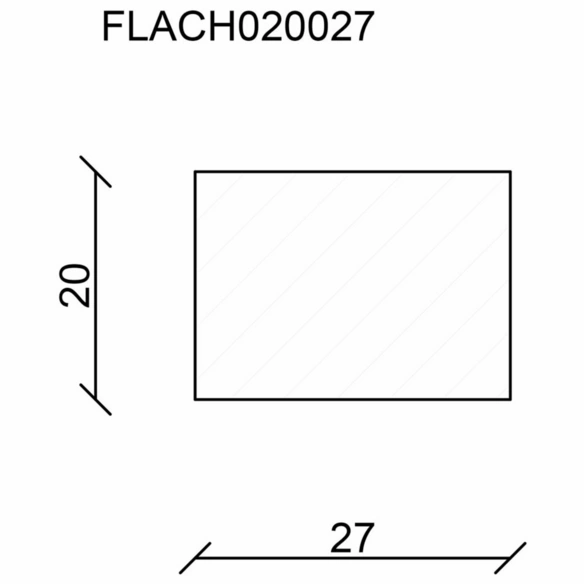 Flachleiste, Buchenholz natur, LxHxT: 210 x 2,7 x 2 cm