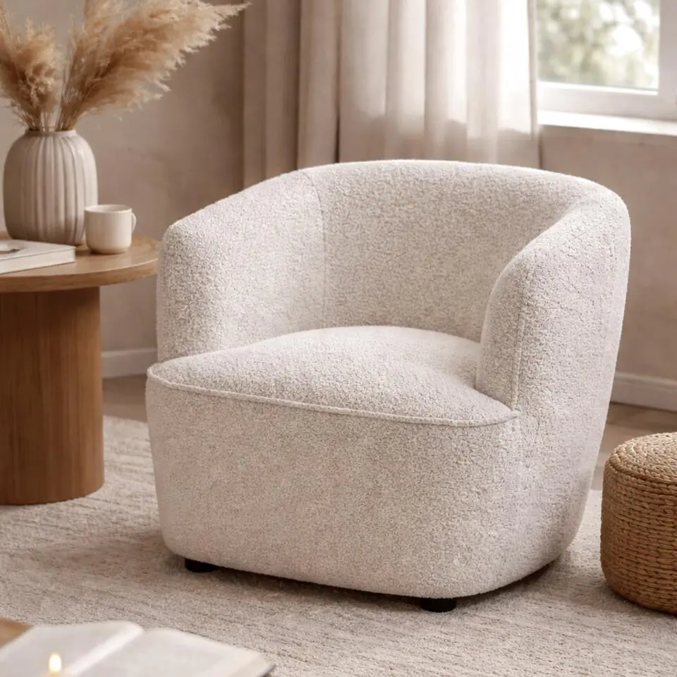 Fauteuil Lola - Boucl&eacute; Naturel
