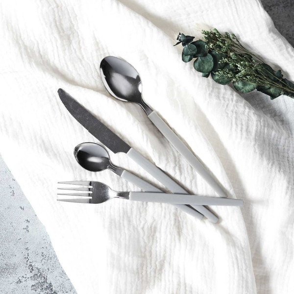 Zestaw sztućców Lino Grey 16 el szare