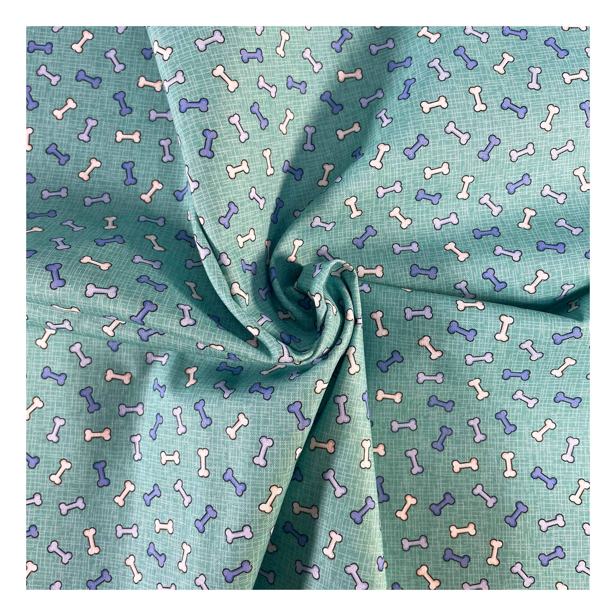 Textured Dog Bones Cotton Fabric by the Metre