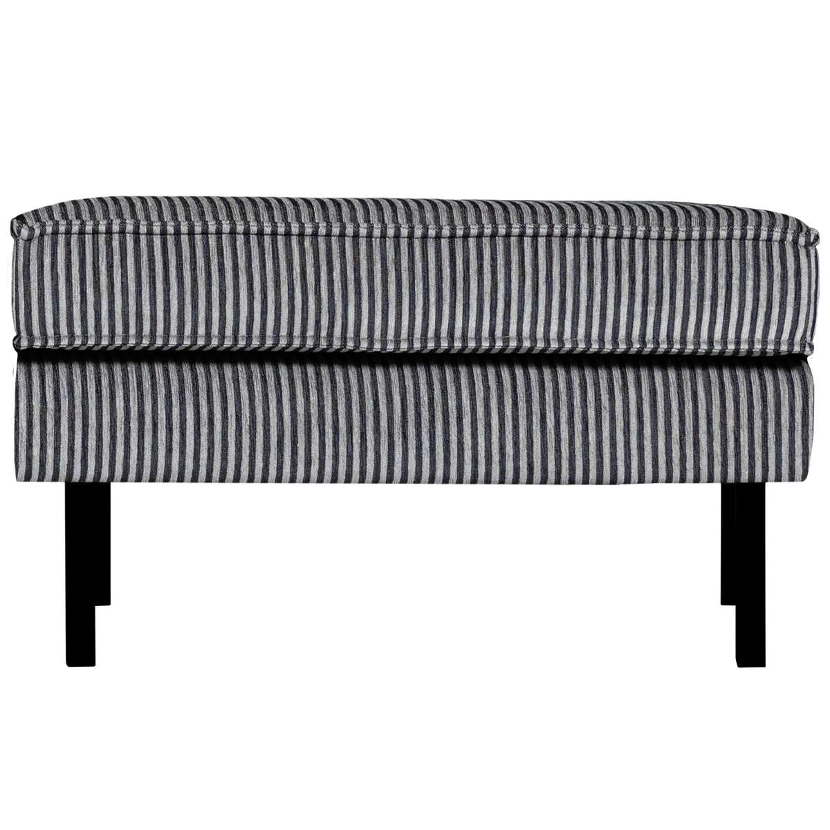 WOOOD hocker op poten Rodeo - Streep - Zwart/Grijs - 45x84x54 cm