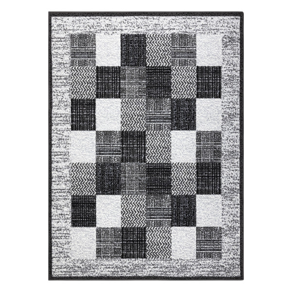 Dywan BCF Morad RAFIA Prostokąty, geometryczny - szary 60x110 cm