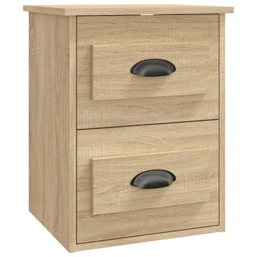 NNEVL Wall-mounted Bedside Cabinets 2 pcs Sonoma Oak 41.5x36x53cm