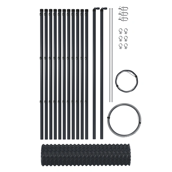 Maschendraht-Set, LxH: 2500 x 80 cm, 1 Rolle   11 Pfähle   Zubehör