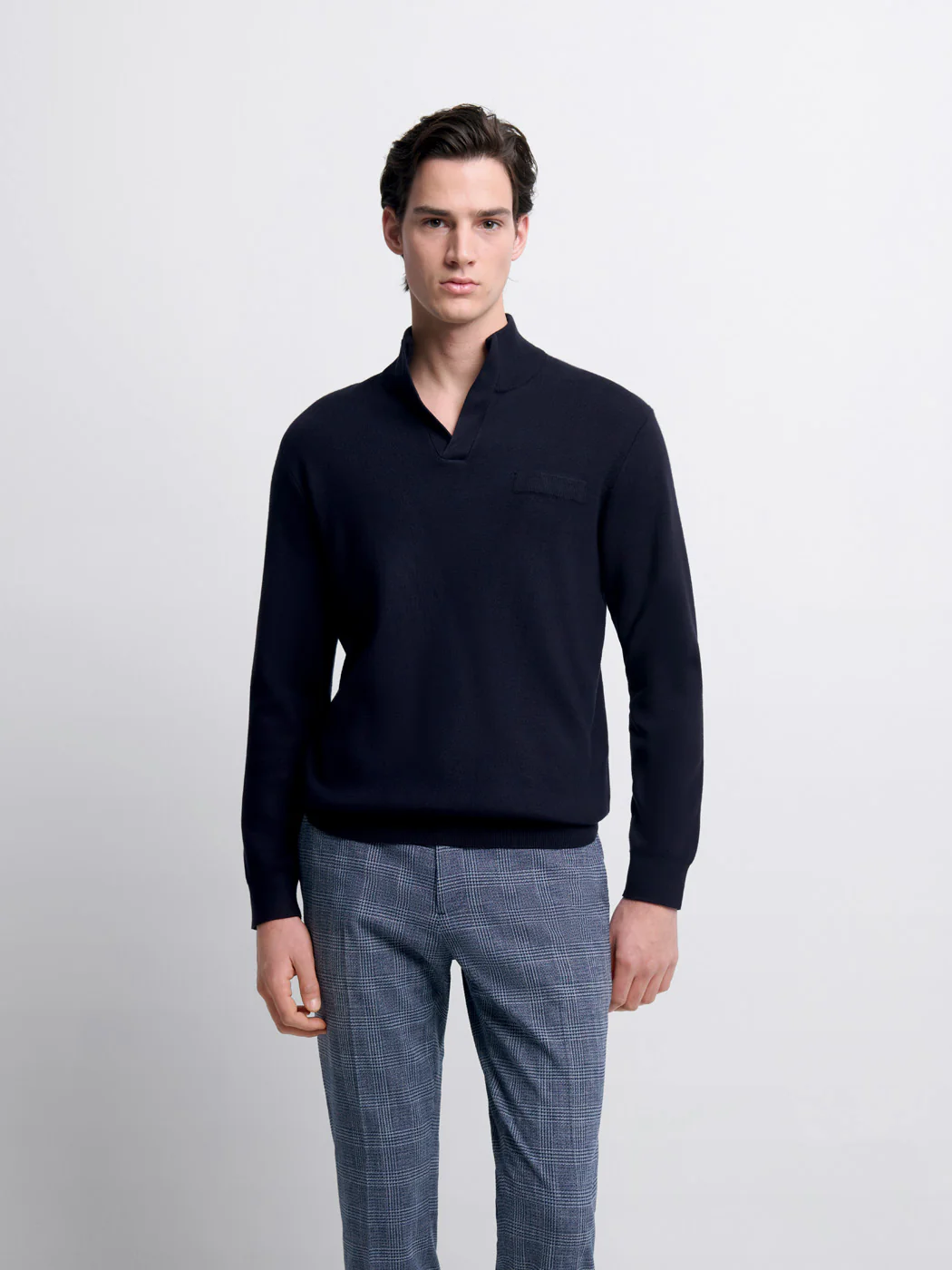 Pull col montant viscose certifiée