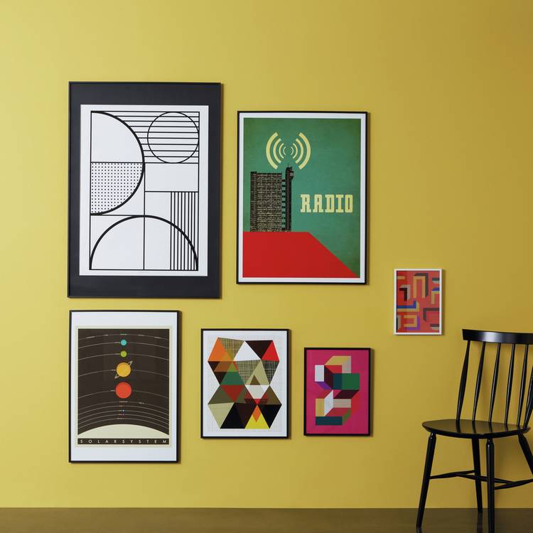 Habitat Aluminus Black Metal Picture Frame - 60x80cm