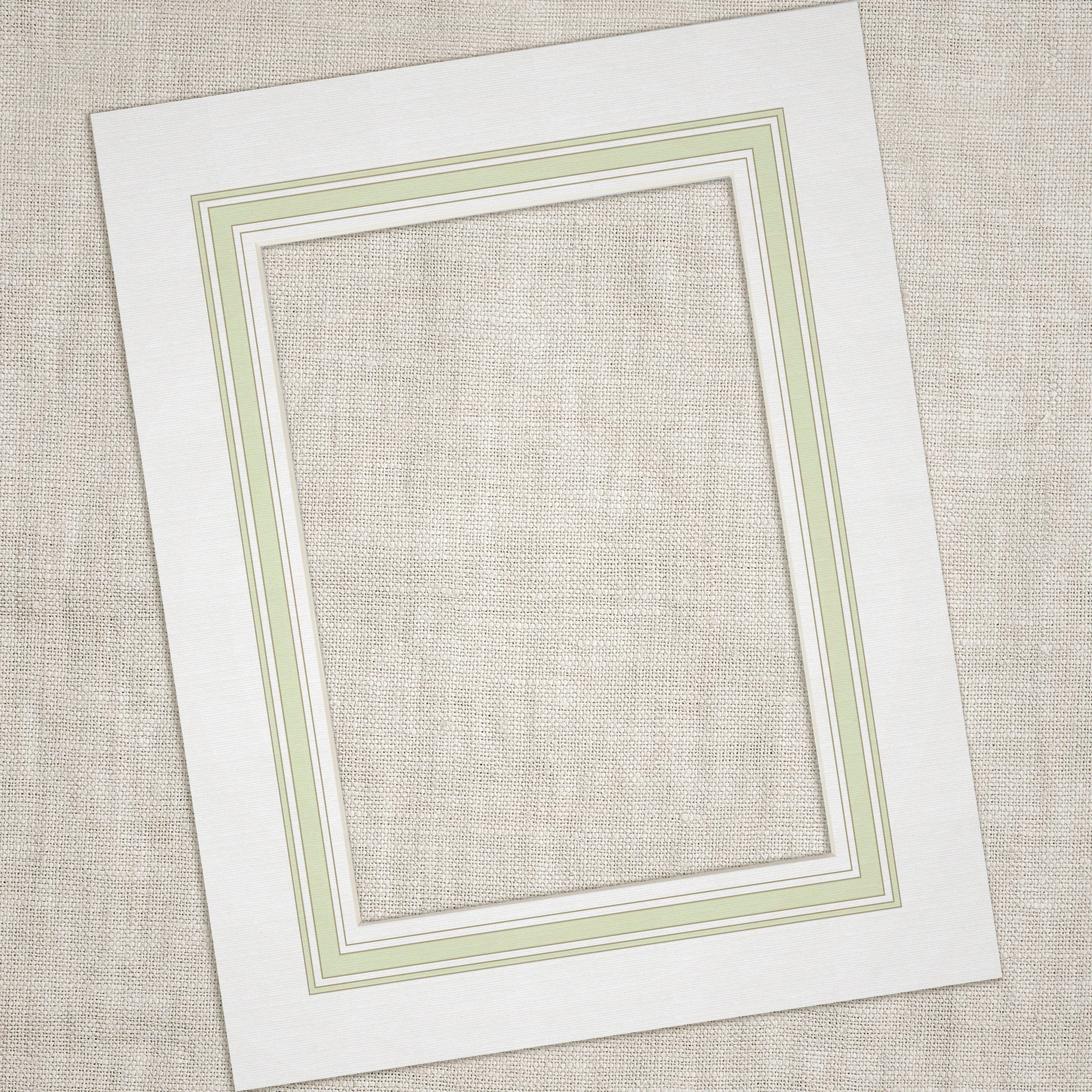 Exclusive Custom French Mats for Fine Art Prints - French Lime & Ecru - 8