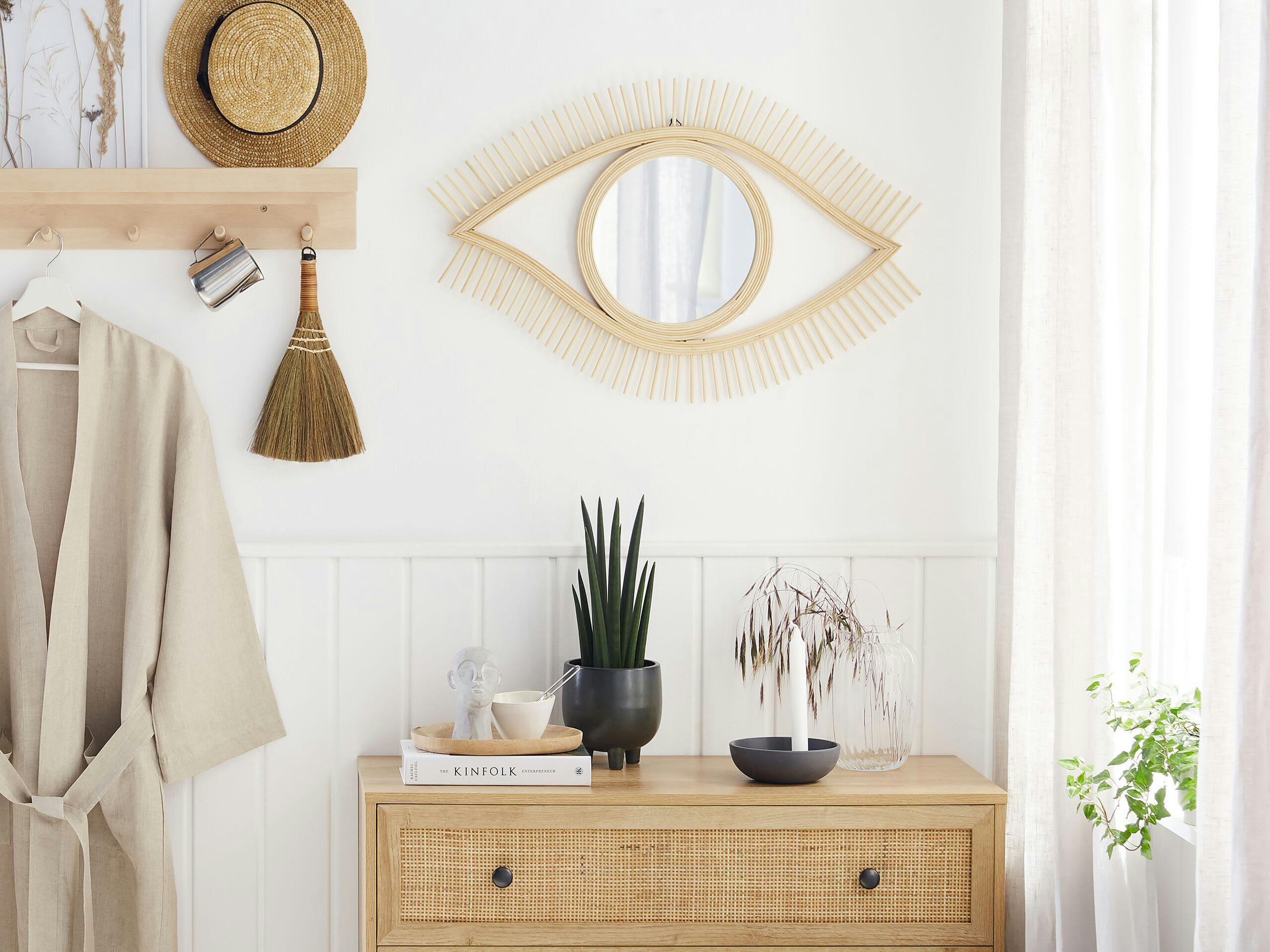 SOYOPA - Miroir en bois solide bois clair 48x79