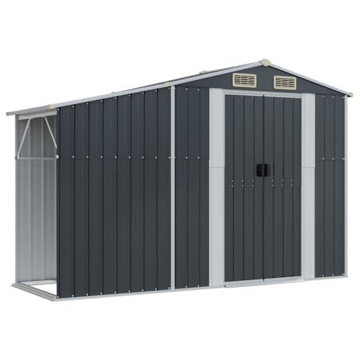 NNEVL Garden Shed Anthracite 277x365.5x179 cm Galvanised Steel