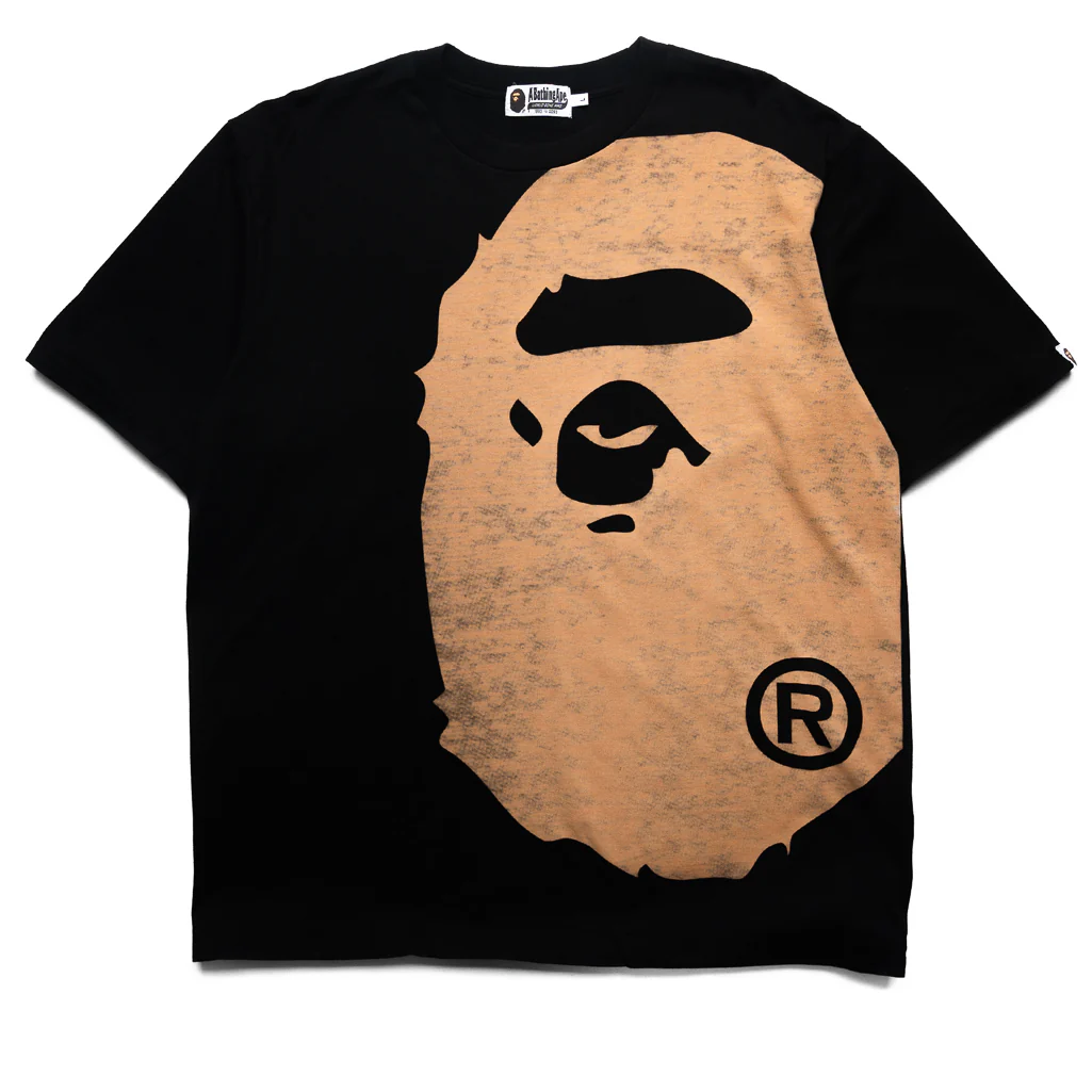 A Bathing Ape Bleached Big Ape Head Tee - Black
