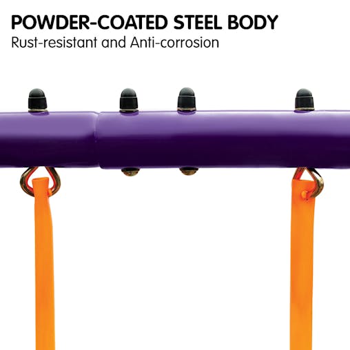 NNEDPE Kahuna Kids 4-Seater Swing Set Purple Green