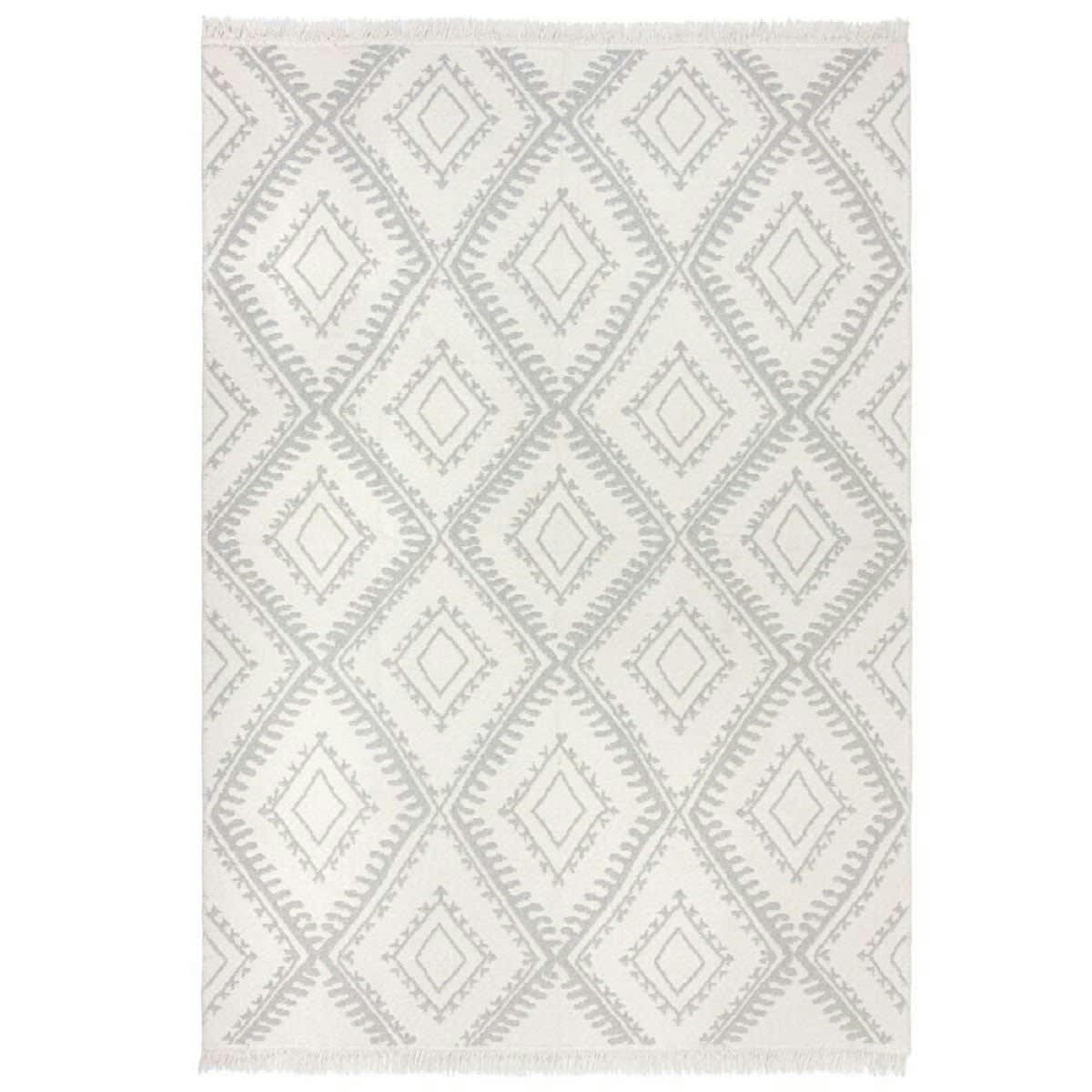 EXILA - Tapis moderne en coton recyclé beige 160x230 cm