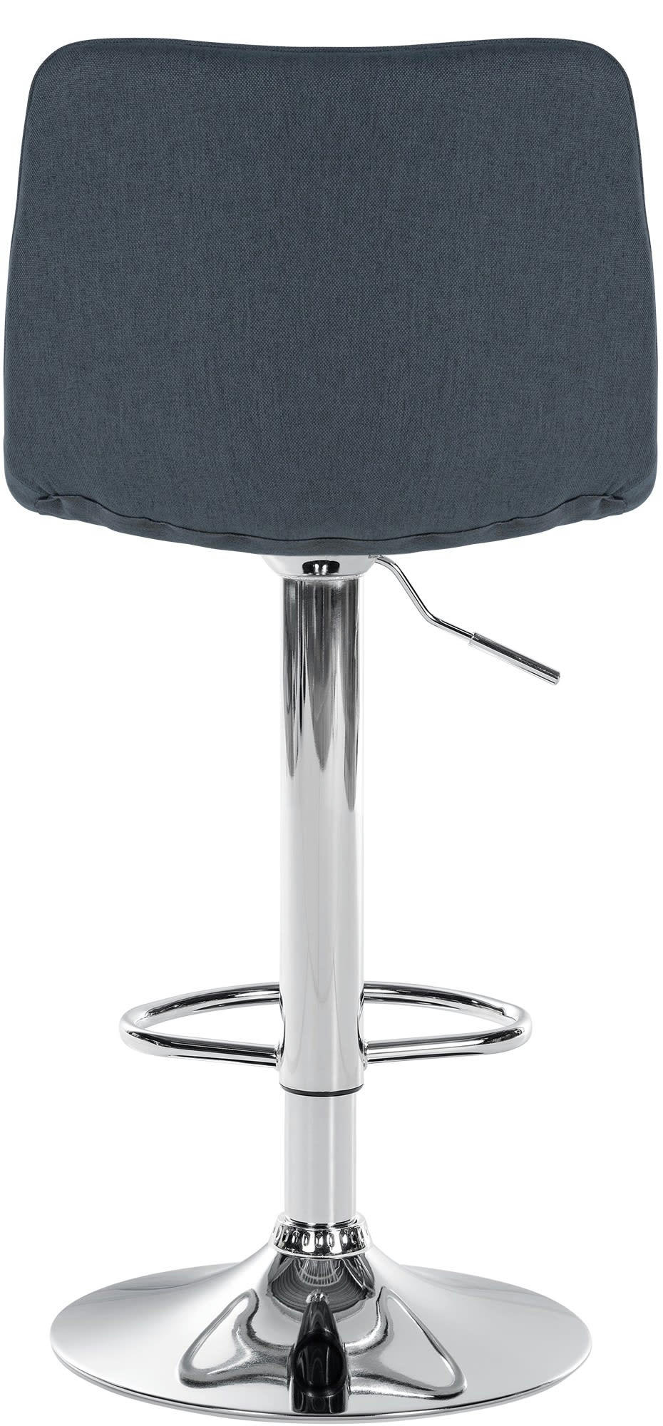 LEX - Tabouret de bar ajustable pivotant en tissu Gris foncé