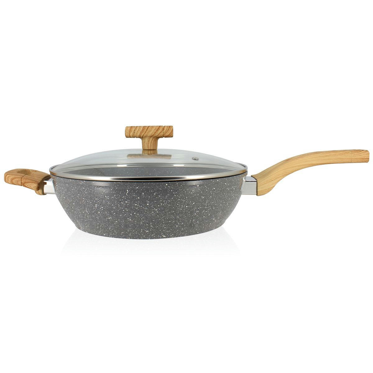 CANNELLE - Sauteuse avec couvercle en aluminium Ø28cm - compatible induction
