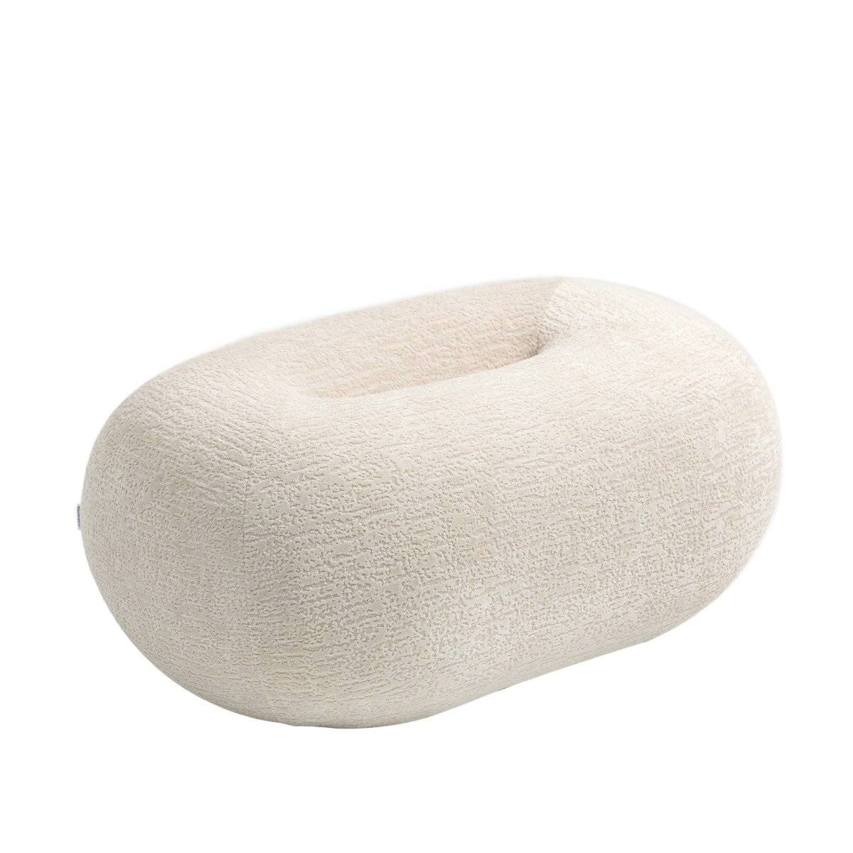 Pufa LUNCTA Ecru 82x52x34 cm HOMLA