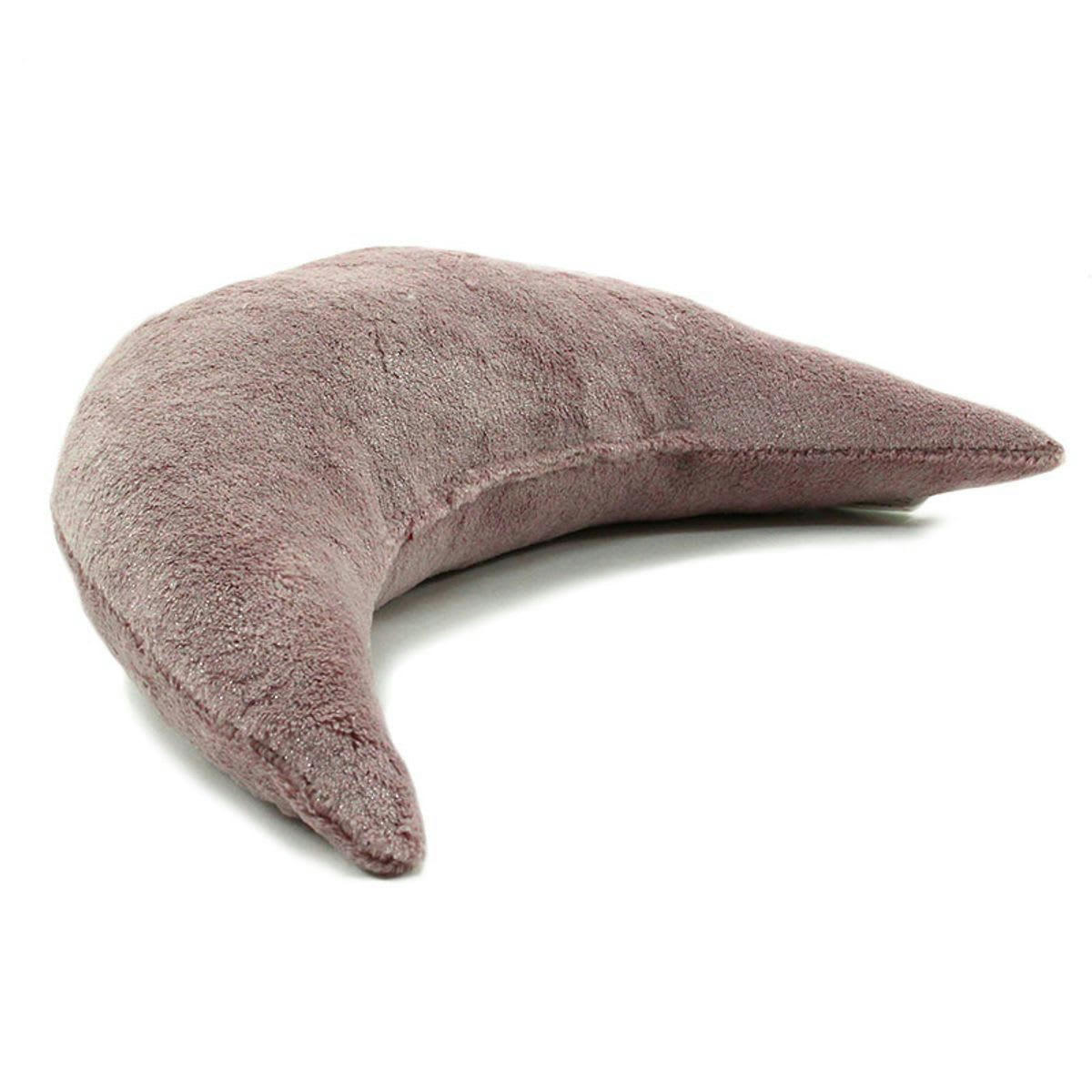 COMETE - Coussin extra-doux en forme de lune rose 30x45