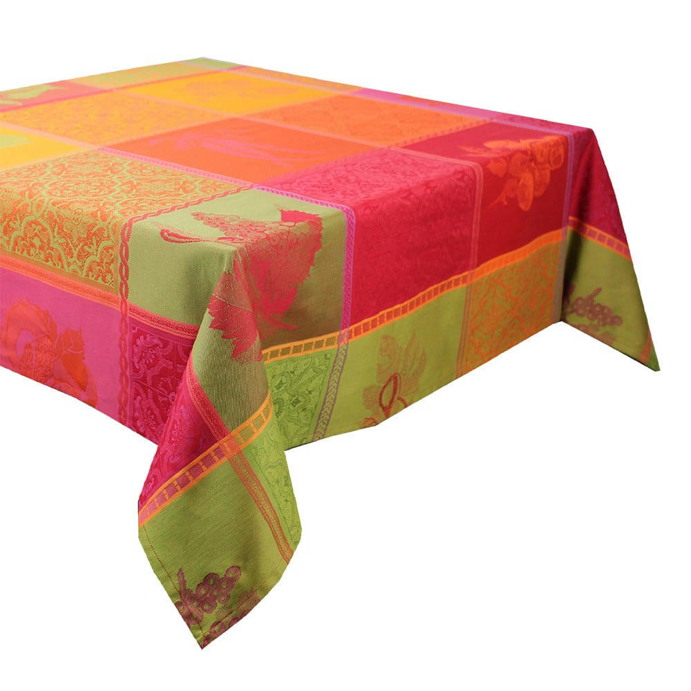 MILLE TUTTI FRUTTI SANGRIA - Nappe carrée  pur coton multicolore 115x115 cm