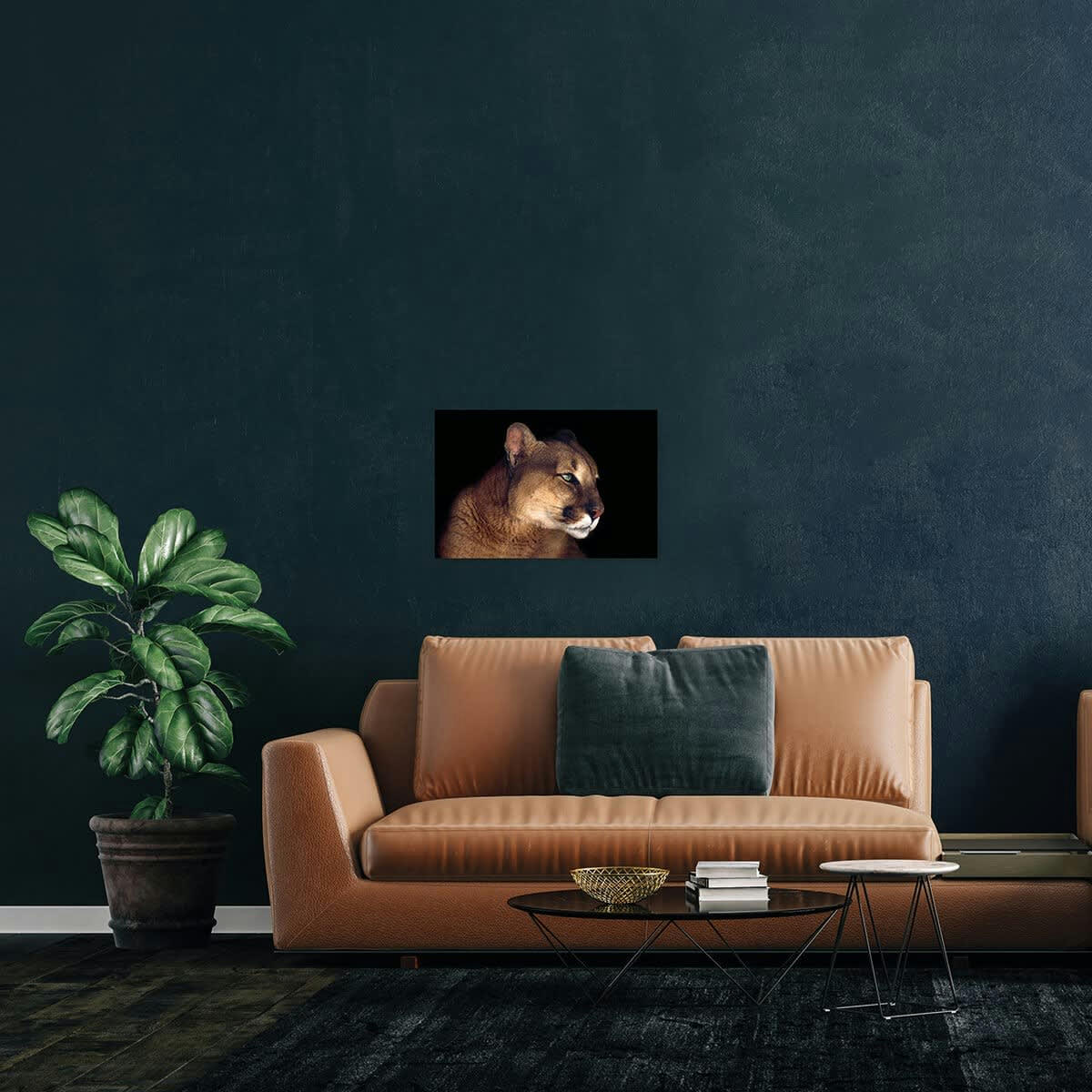 ANIMAUX - Tableau sur toile portrait puma 30x45 cm