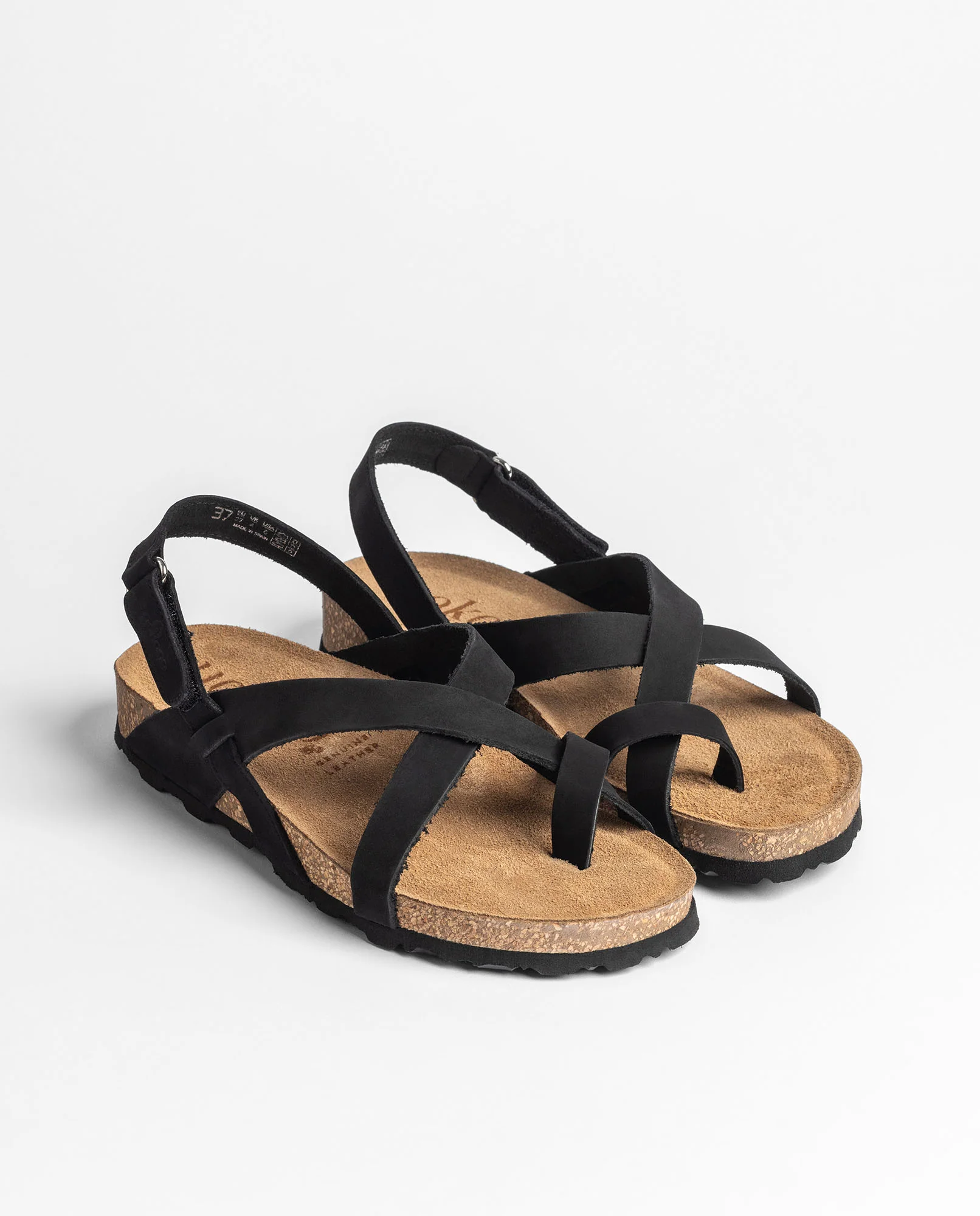 Sandalia plana Jerba 718 negro