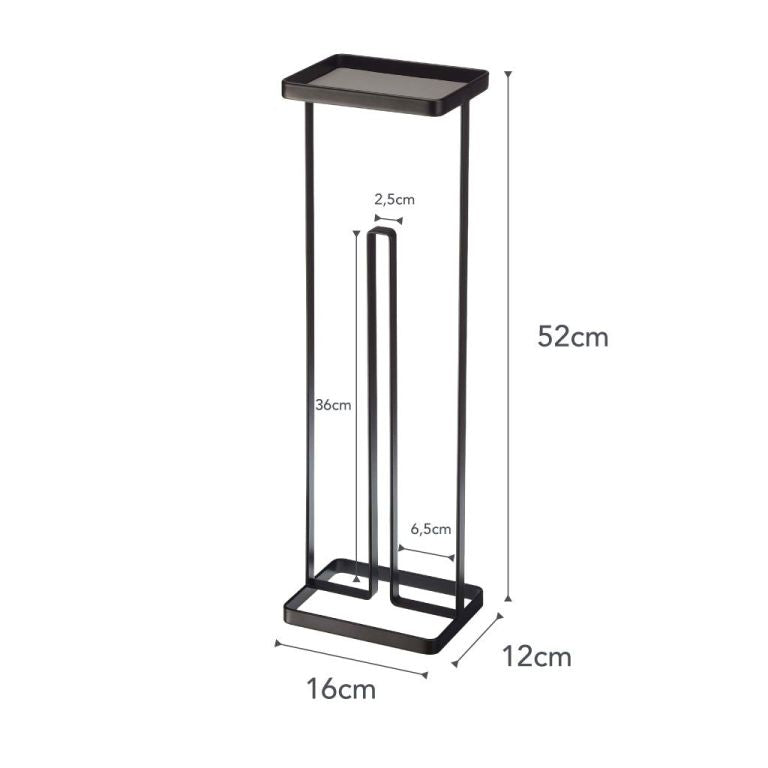 Yamazaki Open WC Rolhouder - Tower - Zwart