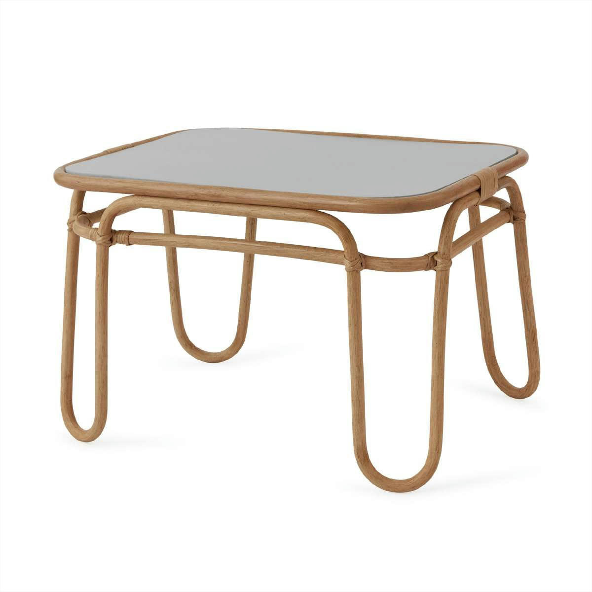 RAINBOW - Mini table marron 100% rotin H48xL67x44,5cm