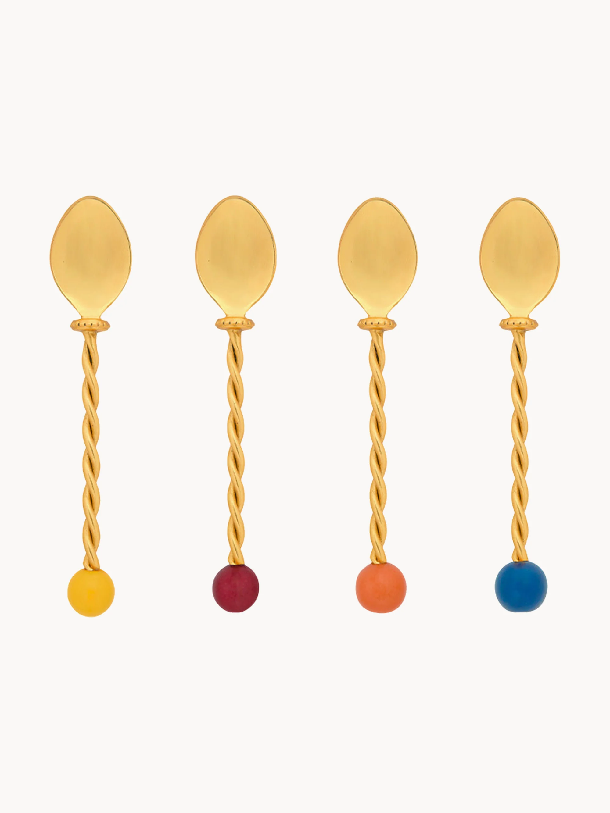 Dessertlöffel Torchon aus Edelstahl, 4er-Set