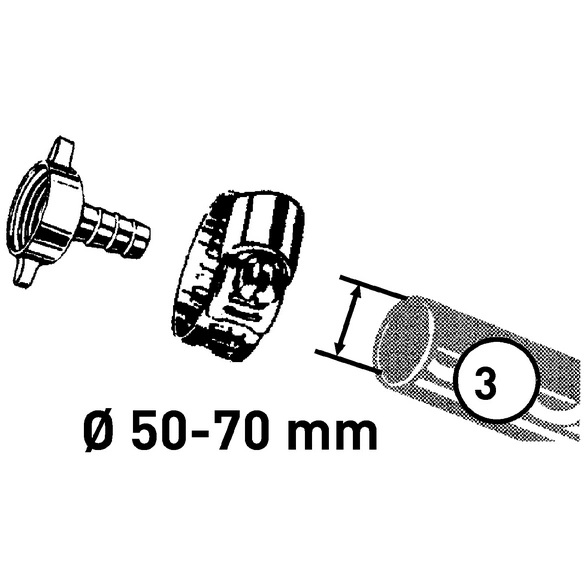 Schlauchklemme, Stahl, silberfarben