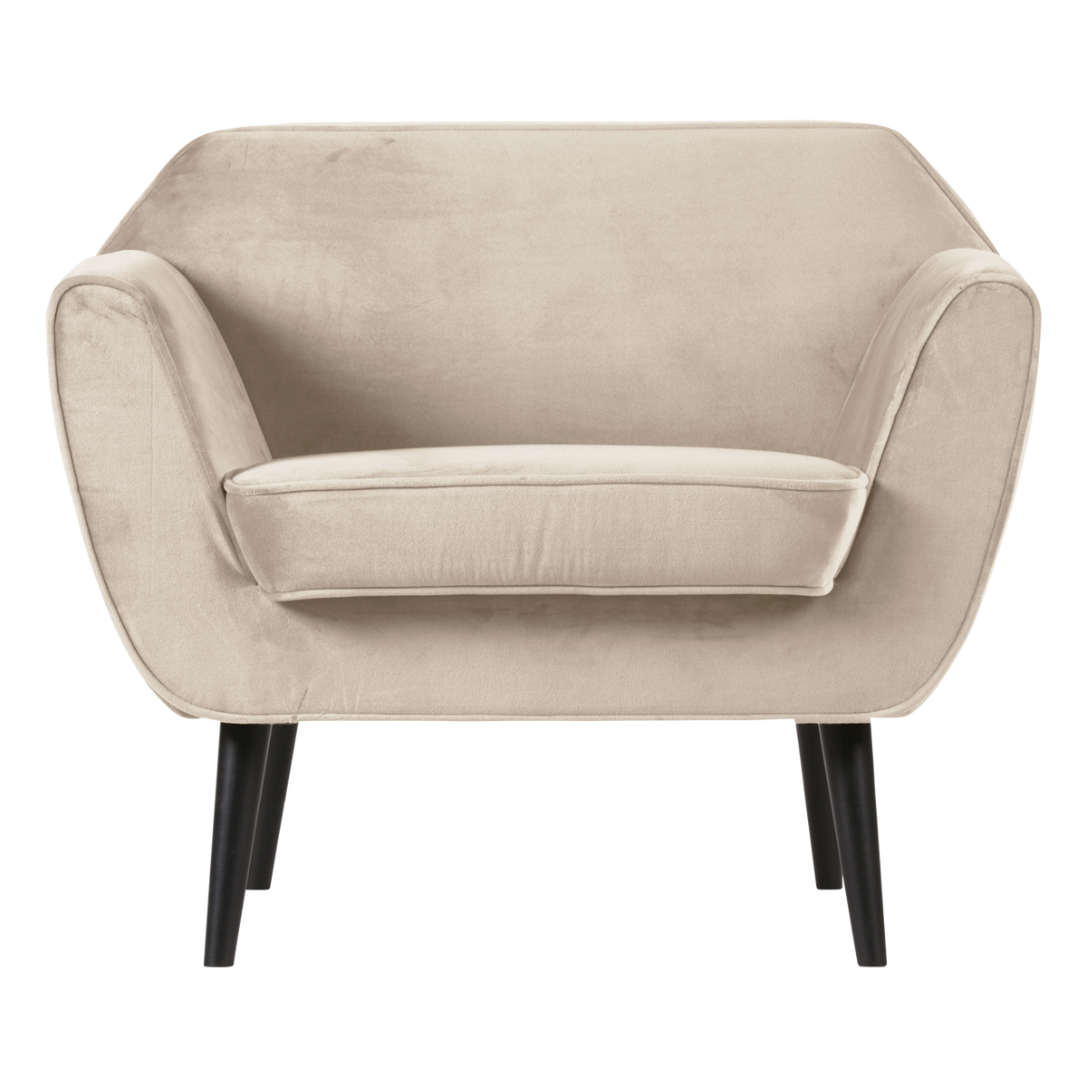 WOOOD fauteuil Rocco - Velvet - Off White - 75x92x81