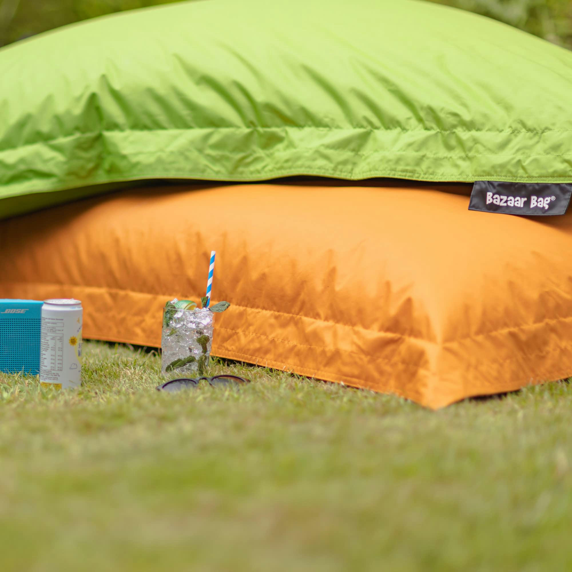 BAZAAR BAG - Coussin de sol vert citron 180x140cm