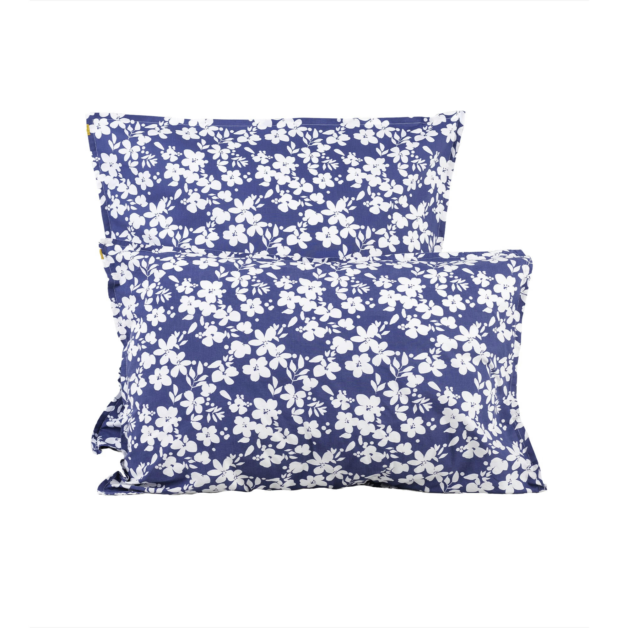 - Taie d'oreiller en percale de coton bio à feurs 65x65 cm