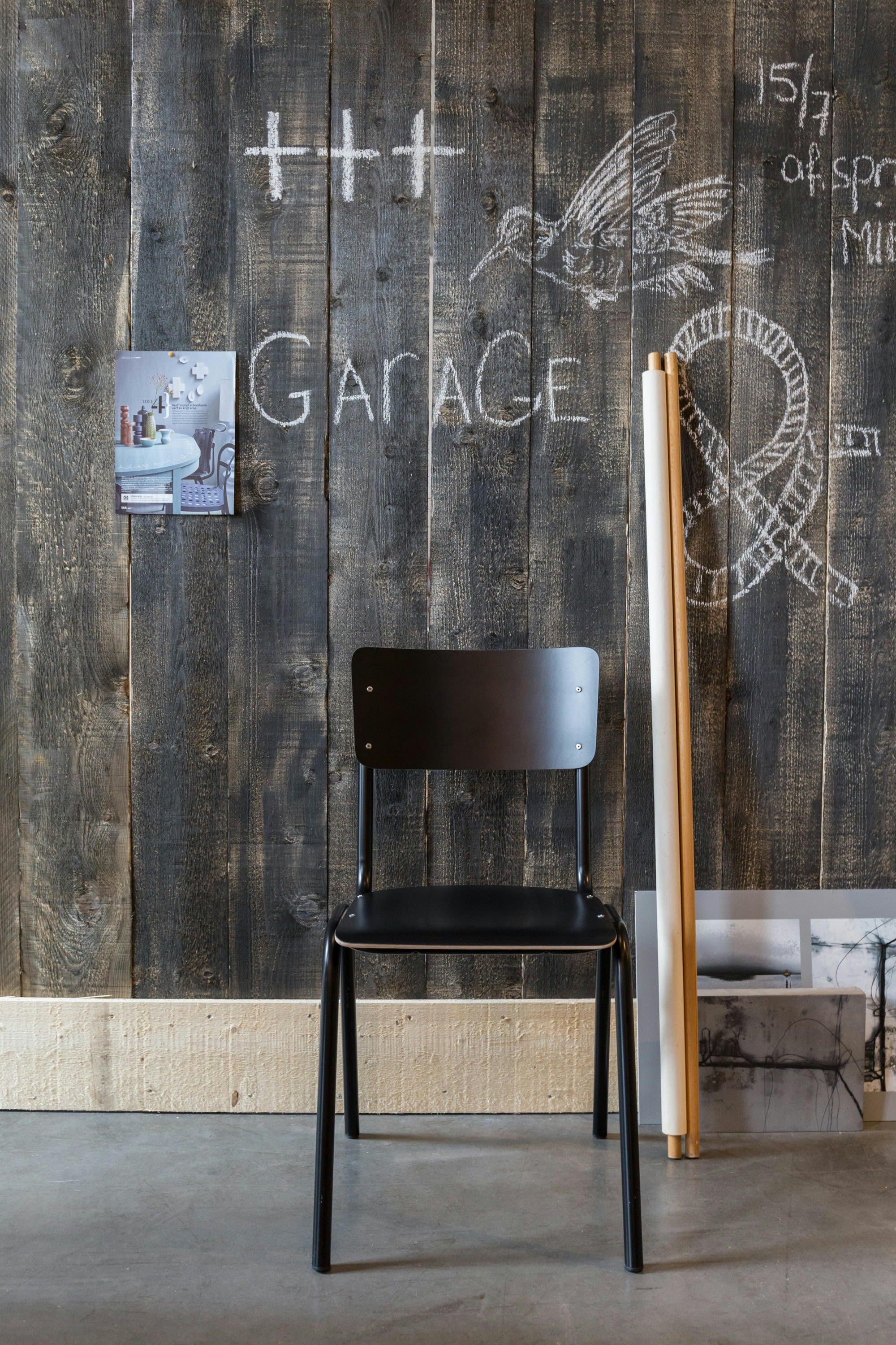 BACK TO SCHOOL - Chaise en bois gris
