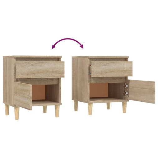 NNEVL Bedside Cabinet Sonoma Oak 40x35x50 cm