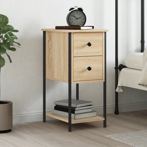 NNEVL Bedside Cabinet Sonoma Oak 32x42x70 cm Engineered Wood