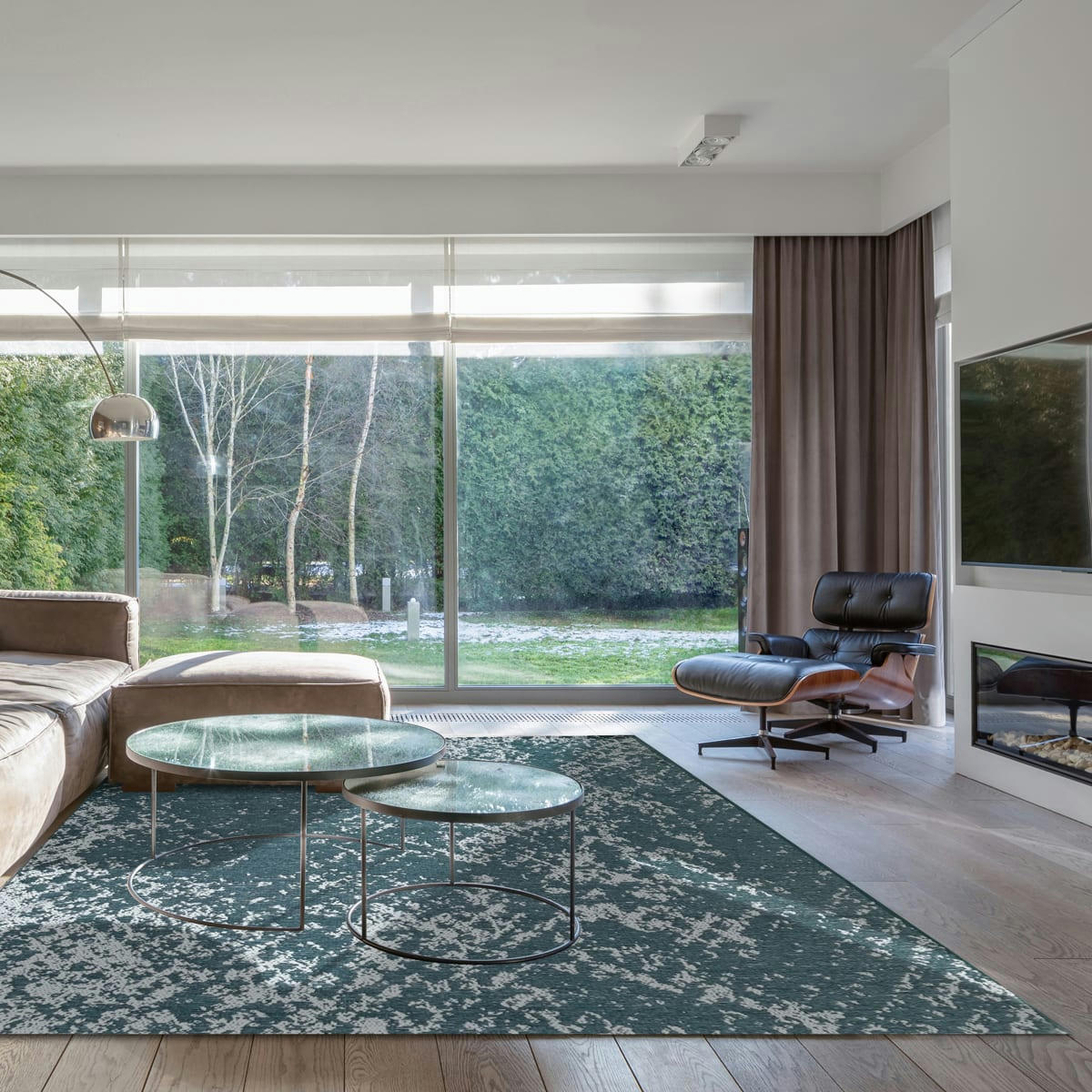 GLAM VERT - Tapis intérieur et extérieur style japandi vert 160x230, OEKO-TEX®