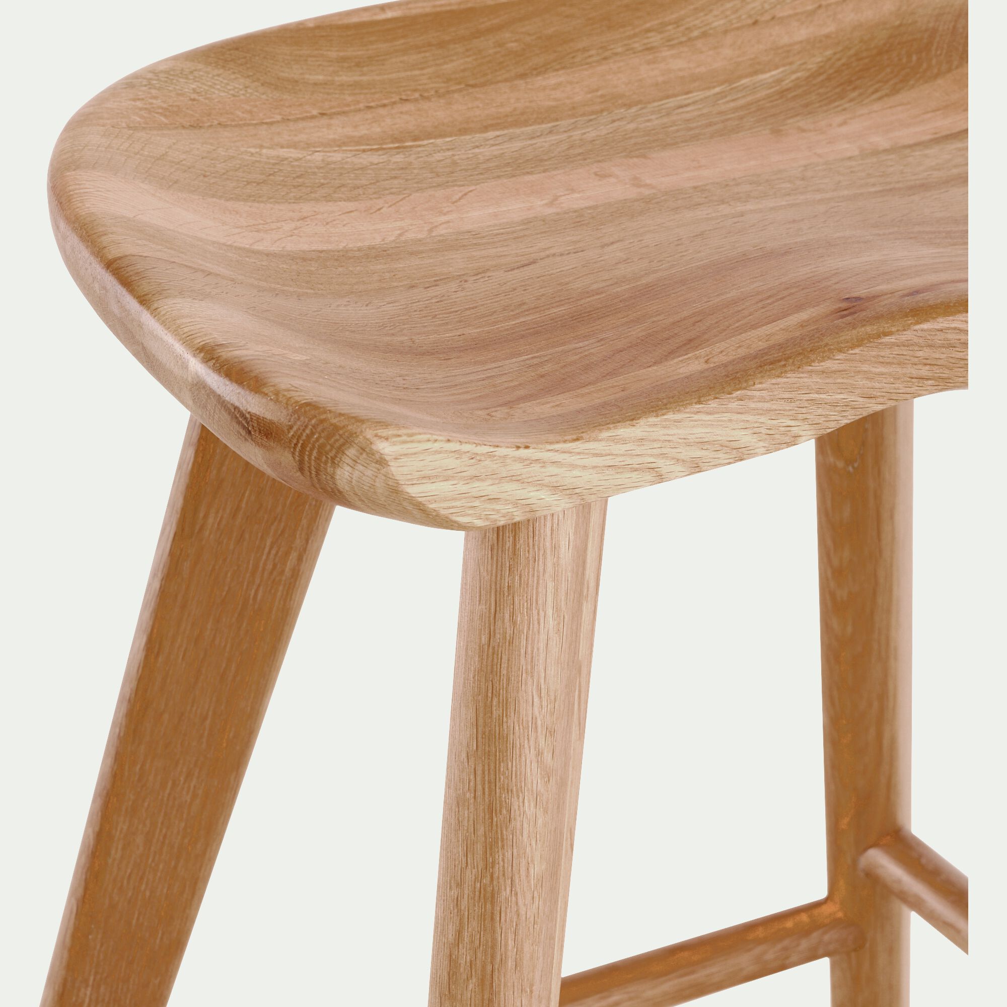 KOA - Tabouret bas en chêne massif H49cm - naturel
