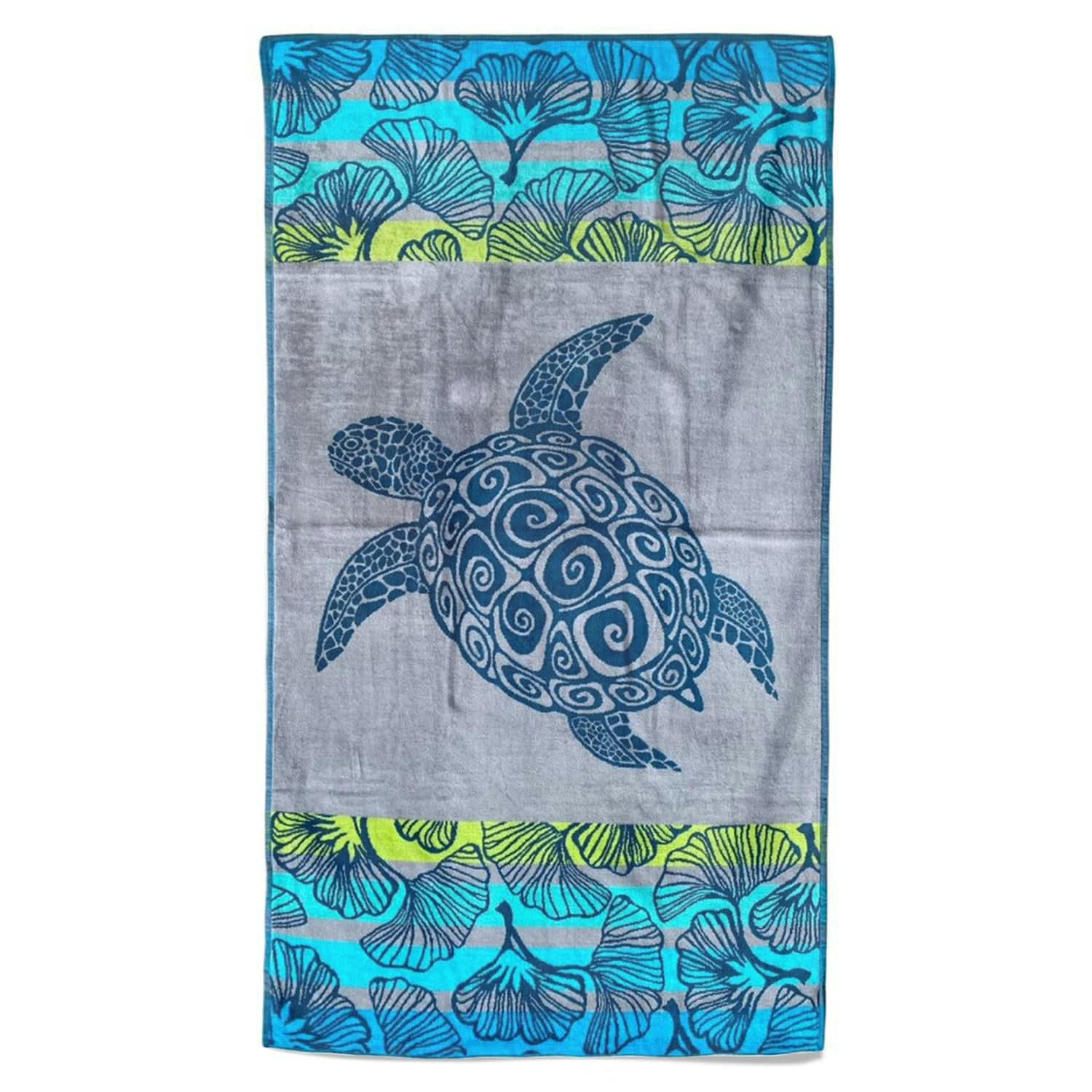 PLAGE - Serviette de plage éponge velours Jacquard Playamar 95x175 440g/m²