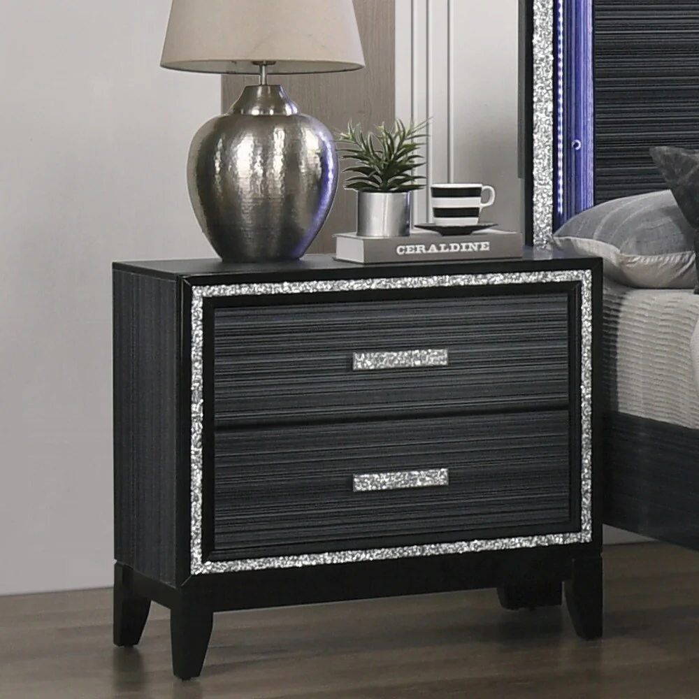 Charming Wooden Nightstand with Stylish Drawers for Bedroom Enhancement