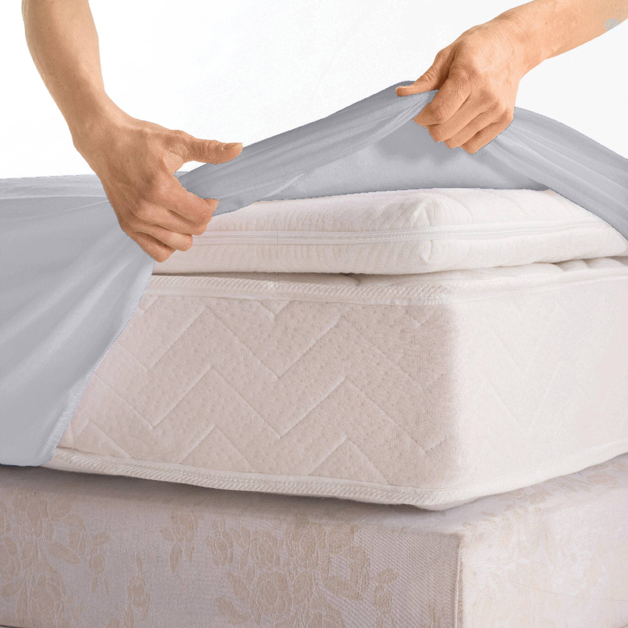 Drap-housse uni percale bonnets 40 cm