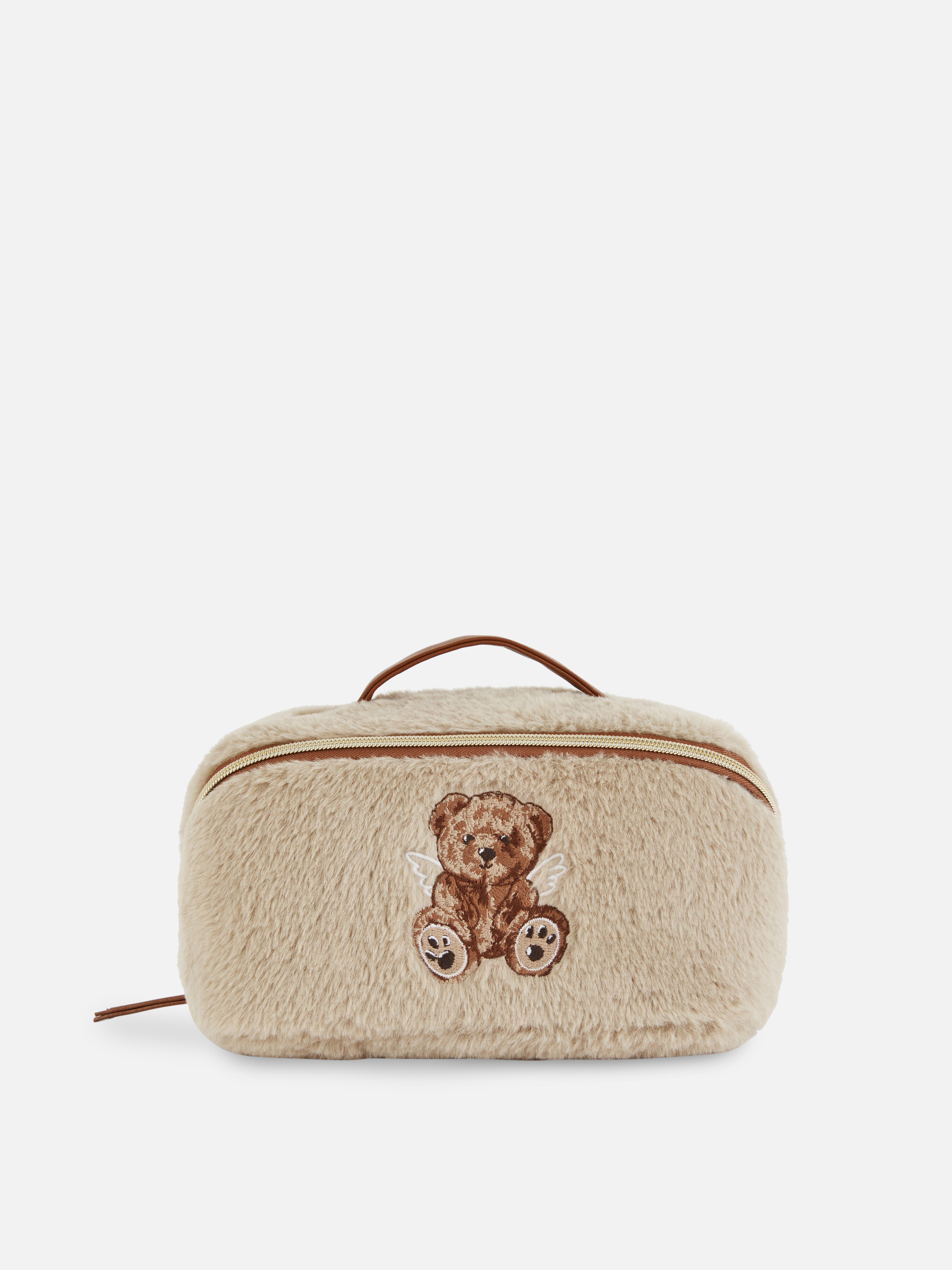 Faux Fur Flat-Lay Makeup Bag